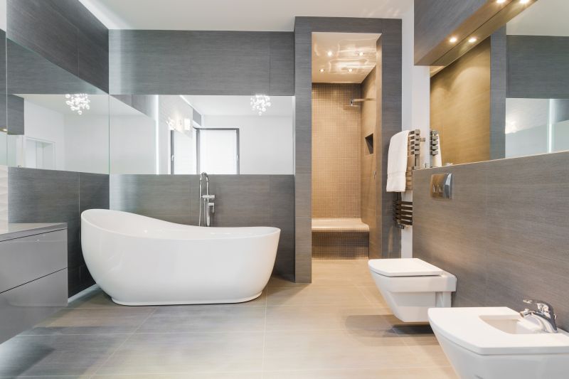 Modern Bathroom with New Bathtub
